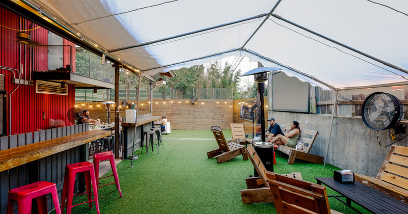 Exterior, seating area