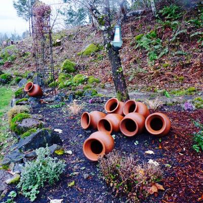 Decorations in front of the restaurant