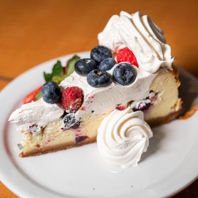 Berry cheesecake slice.