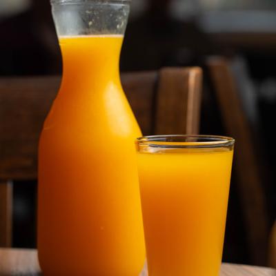 Fresh Orange Juice, served.