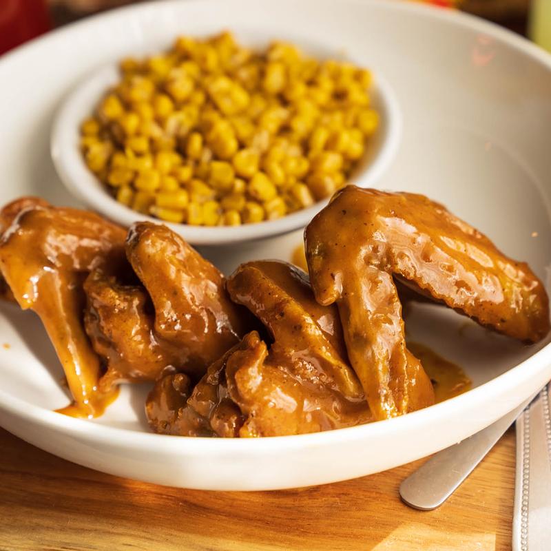 Double BBQ Basted Wings & Fries photo