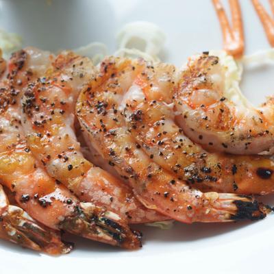 Salt and Pepper Shrimp, close-up.