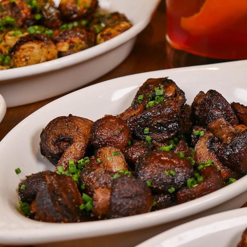 SIDE:  Roasted cremini mushrooms photo