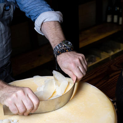 Chef preparing dough