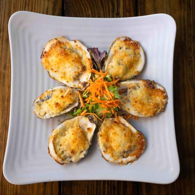 Garlic Parmesan Oysters.