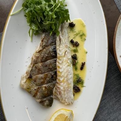 Grilled Whole Bronzino - fennel, ruby red grapefruit, castelvetrano olive
