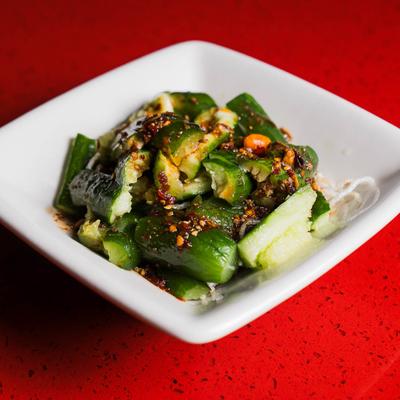 Crunchy cucumber salad.