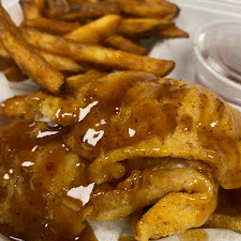 Catfish with fries photo