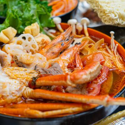 Spicy Soup Bowl served on the table.