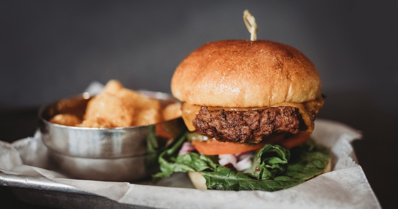 Cheeseburger and tater tots