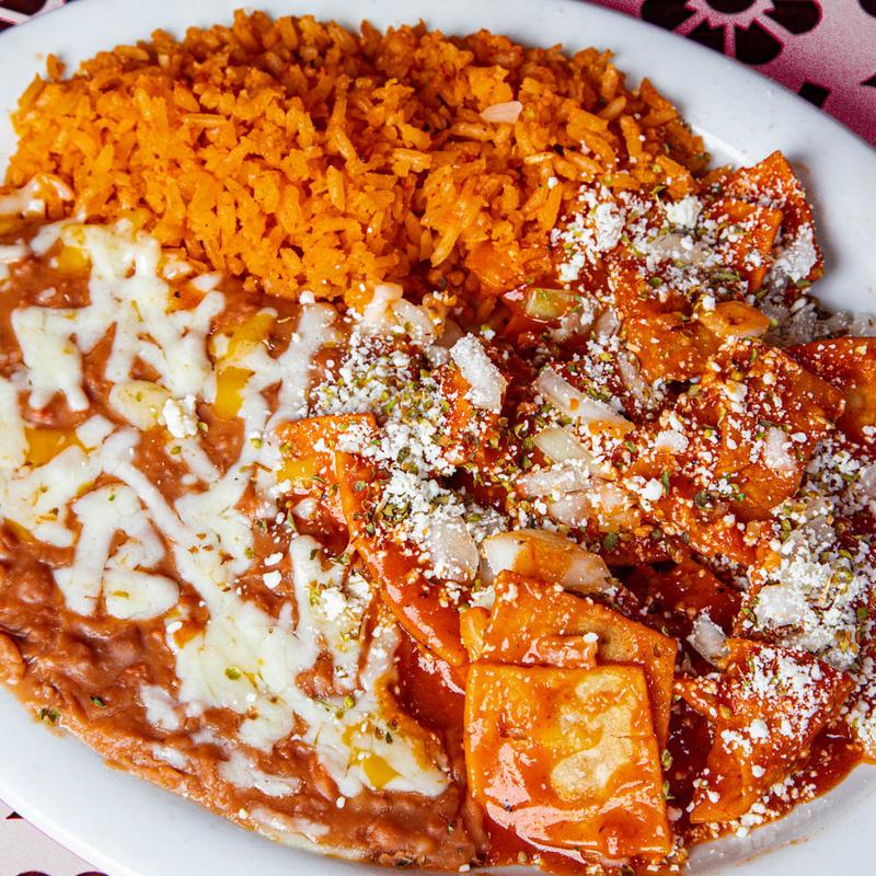 menu item 1 of 24, Chilaquiles Con Eggs