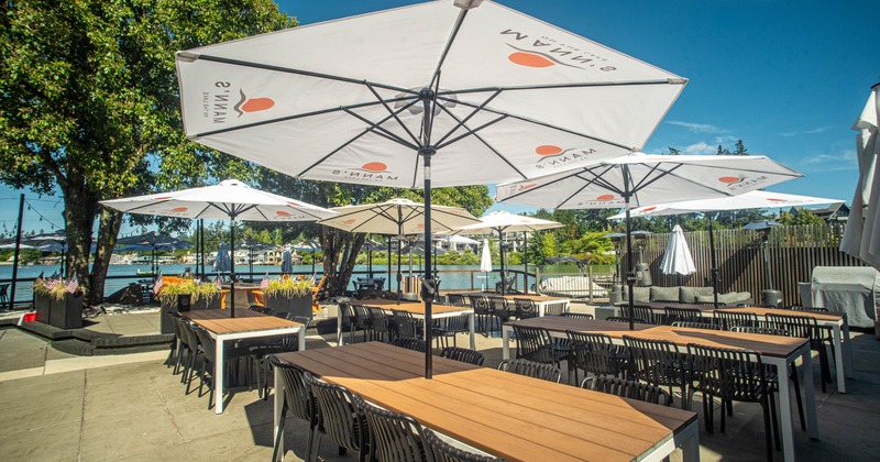 Exterior, seating place with parasol
