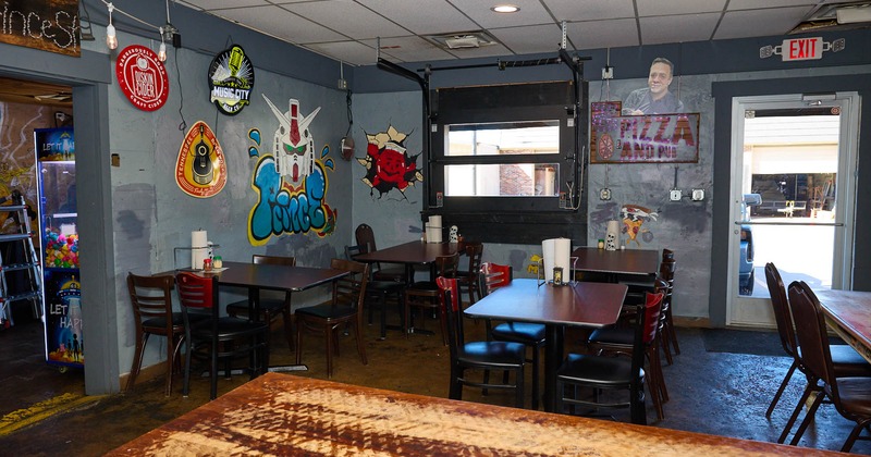 Interior seating area located near the entrance