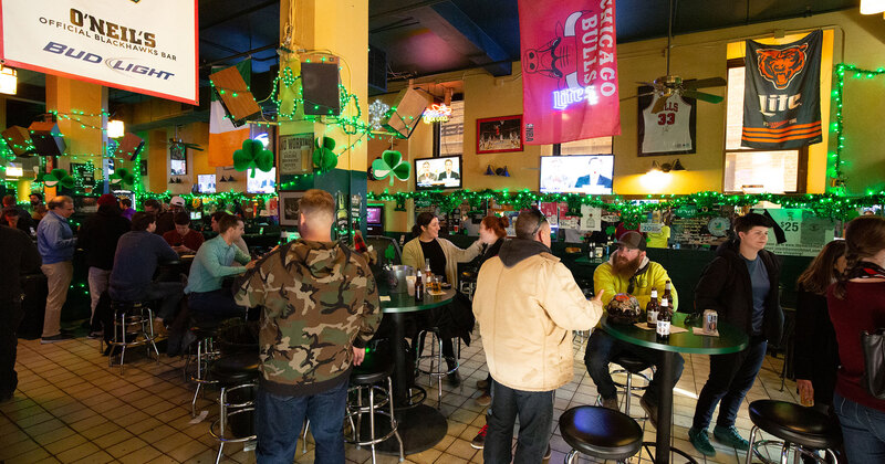 Interior, guests having good time