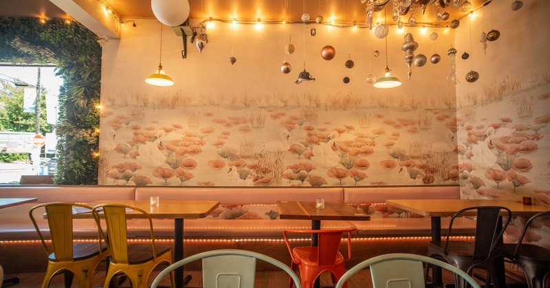 Interior, chairs and tables