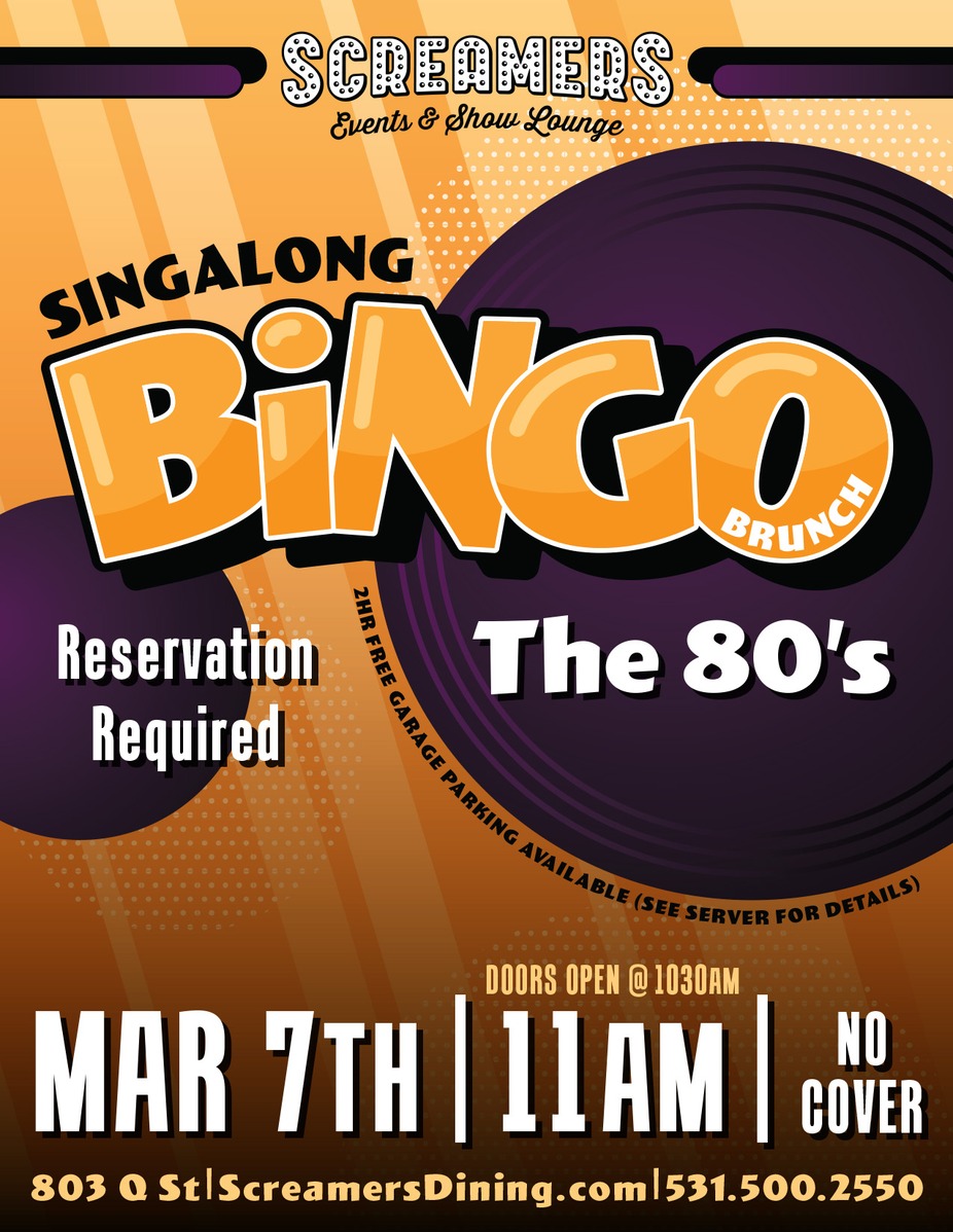 Sing-a-long Bingo Brunch (80s Edition!) event photo