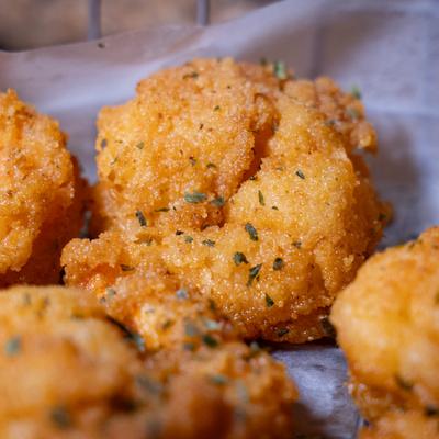 Crispy fried jumbo shrimp.