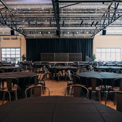 Seating area with a view of the stage.
