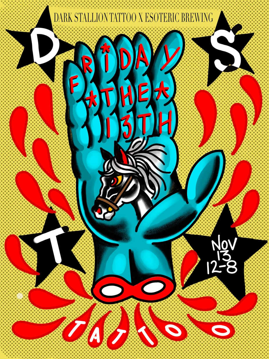 Dark Stallion Tattoo - Friday the 13th Pop Up event photo