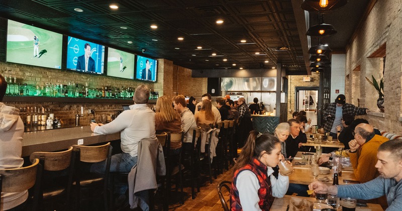 Interior, people dining