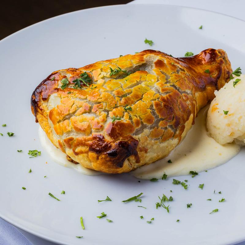 menu item 10 of 31, Duck Leg Confit Wellington