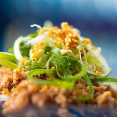 Tan tan ramen, closeup.