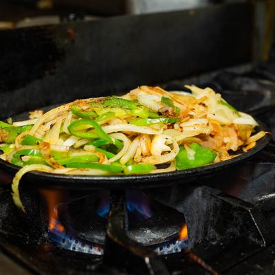 Veggies being grilled.