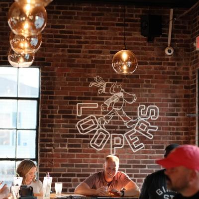 Customers having drinks.