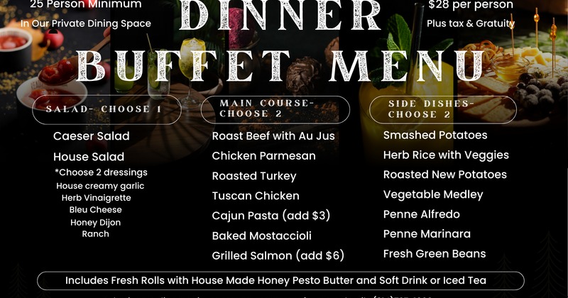 Interior, wide view of dining area