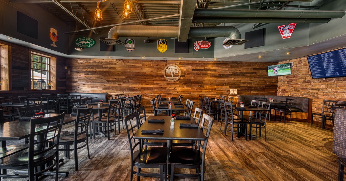 Interior, tables and chairs
