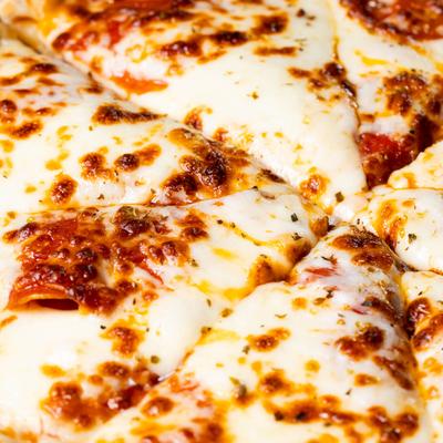 A close up of pizza.