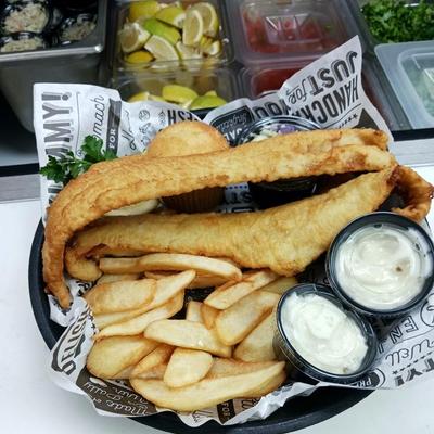 Fish and chips.