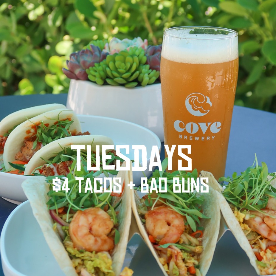 $4 TACOS + BAO BUNS