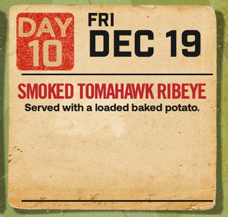 12 DAYS OF SMOKED MEAT: DAY 10 - SMOKED TOMAHAWK RIBEYE event photo