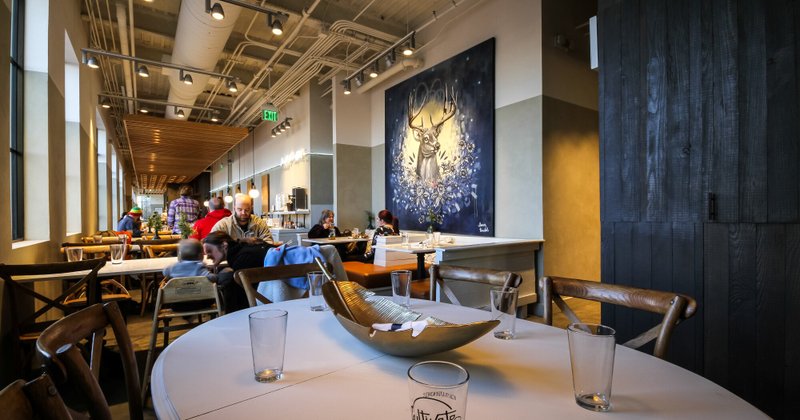 Restaurant interior, dining area