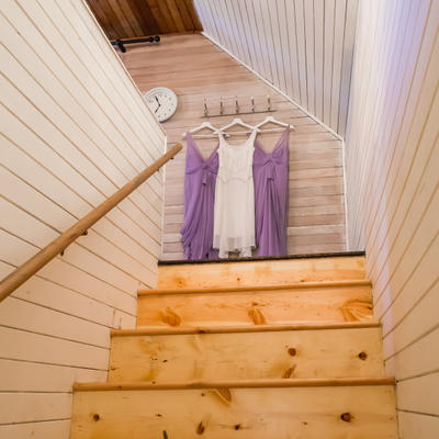 Stairs of the restaurant leading to a upper floor