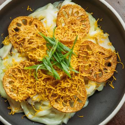 Coconut Udon, top view.