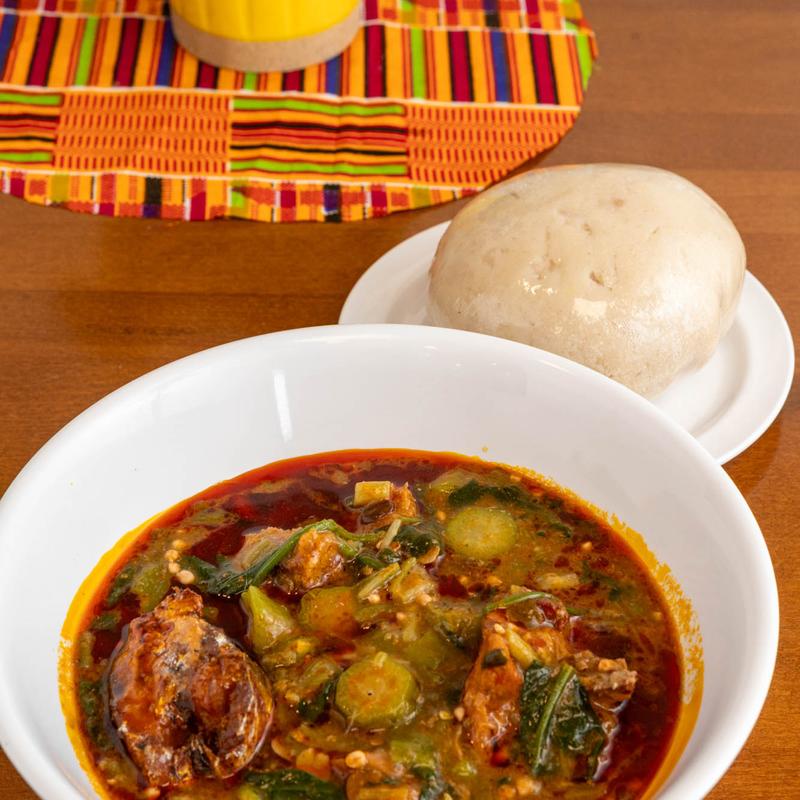 menu item 3 of 17, Banku / Okro Stew