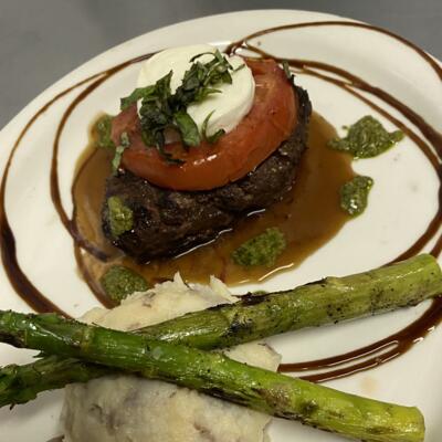 One of the newer items to die for... Filet Mignon Caprese!.