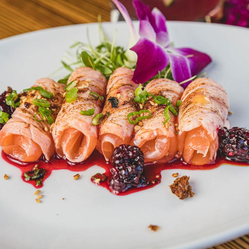 Blackberry Salmon Sashimi photo