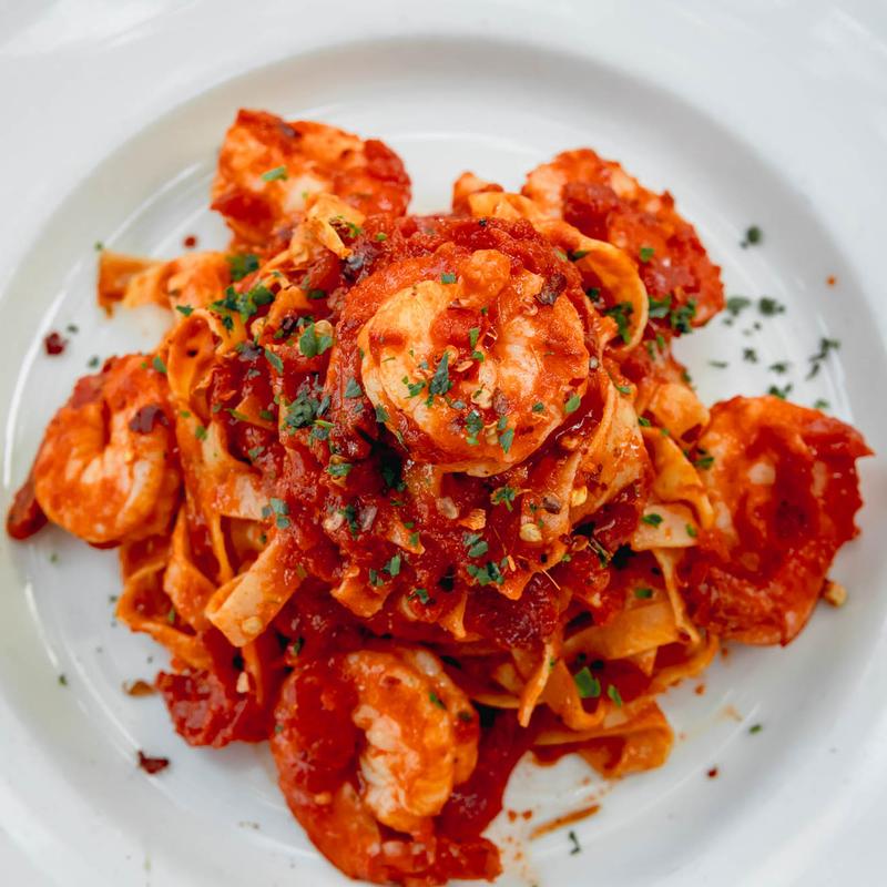 Tagliatelle Scampi alla Diavola photo