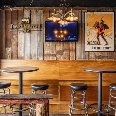 Rustic interior design.