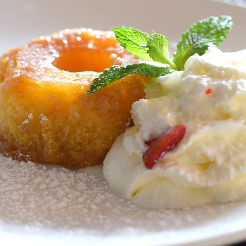 Upside Down Pineapple Cake / Passion Fruit Sorbet photo