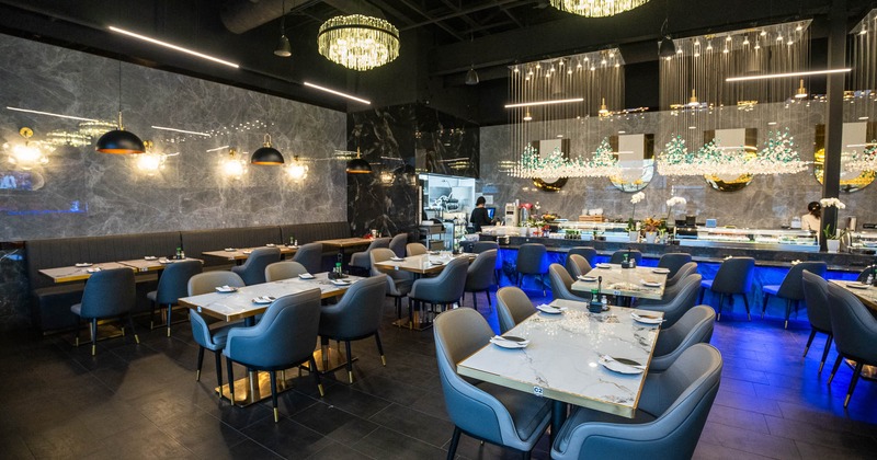 Interior, spacious dining area