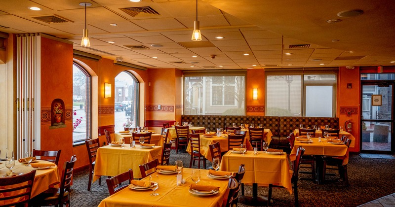 Interior, wide view of dining area