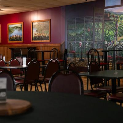 Interior, dining area.