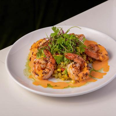 Grilled Shrimp & Corn Salad.