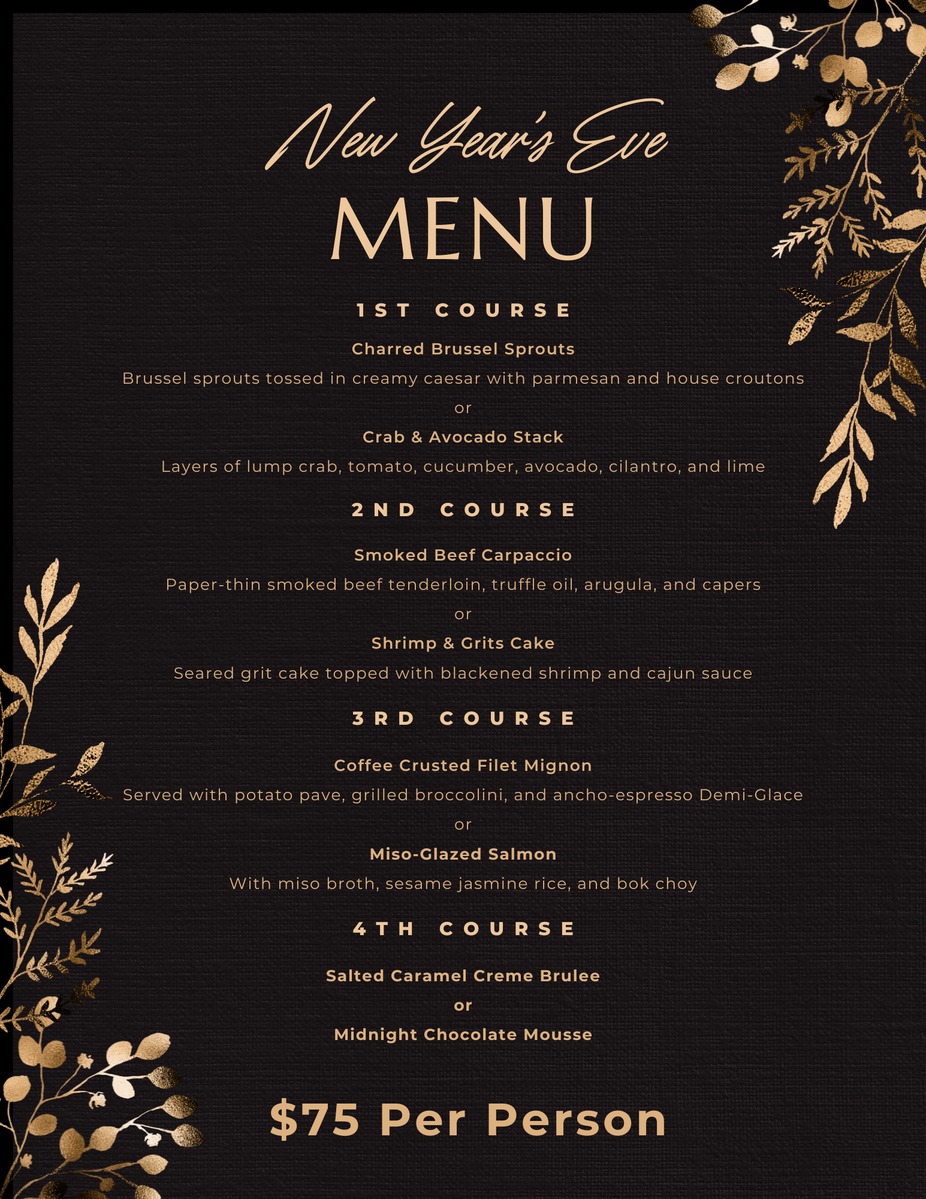 New Year's Eve 4 Course Dinner event photo