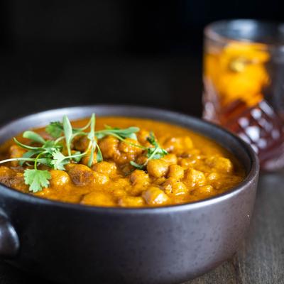 Chickpeas with a mix of Indian spices