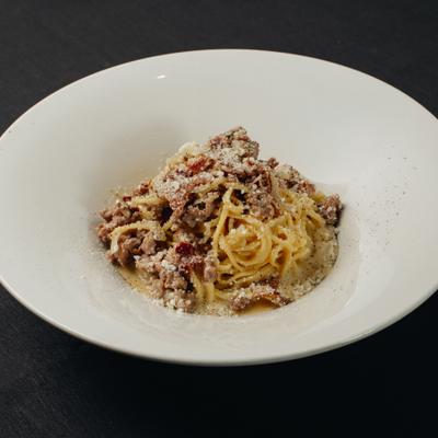Fettuccine Carbonara.